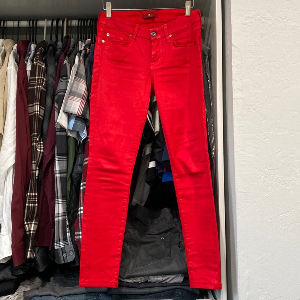 Like new coated skinny jean - 7 by all mankind